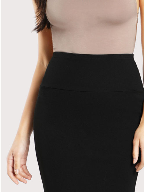 Shein Elastic Waist Pencil Skirt