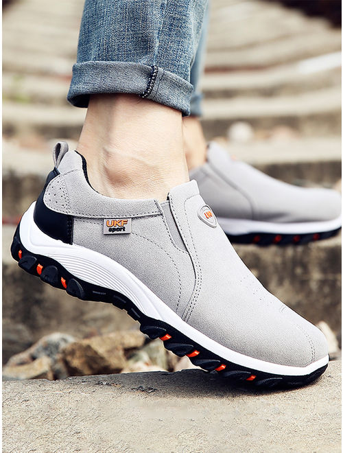 Men's Oudoor Comfort Trainer Slip-on Althletic Shoes Sports Sneakers Outdoor Breathable Hiking Shoes