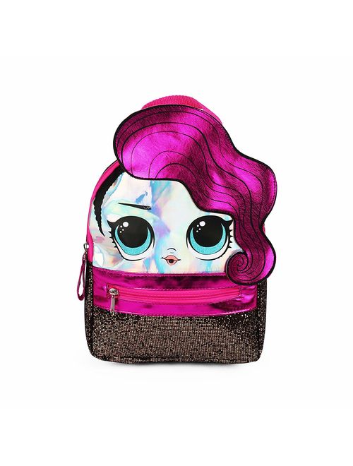 Girls LOL Surprise! Rocker Mini 10" Backpack Pink Shiny Glitter