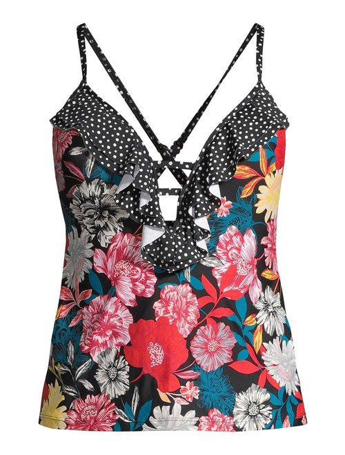Buy Time and Tru Women's Wildflower Floral Tankini Swimsuit Top online ...