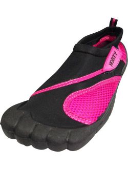 Womens Water Shoes Aqua Socks Surf Yoga Exercise Pool Beach Dance Swim NEW, 38863 Black/Fuchsia / 10B(M)US