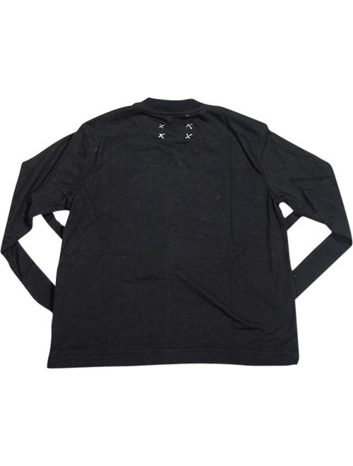 Wild Mango Toddler Boys Long Sleeve Cotton Fashion T-Shirt Tee Shirt Top, 32058 black / 2T