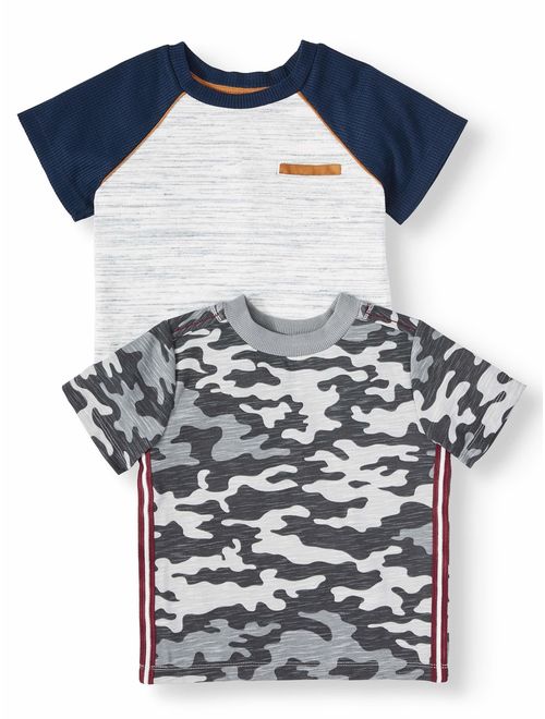 Wonder Nation Toddler Boy Short Sleeve Graphic T-Shirt, 2 pk