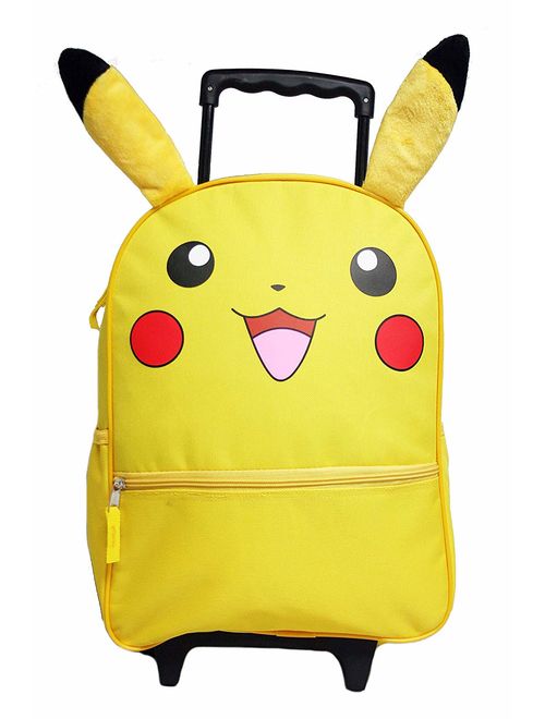 Pokemon Pikachu 16" Large Rolling Backpack with Ears