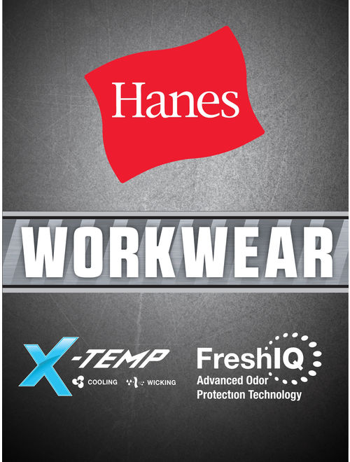 Hanes Men's and Big Men's Workwear Short Sleeve Pocket Tee (2-pack), Up To Size 4XL