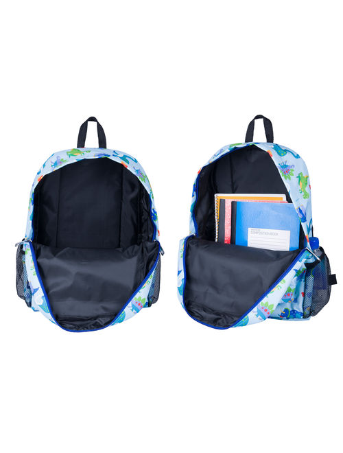 Wildkin Dinosaur Land Blue 16 Inch Kids Backpack for Boys and Girls
