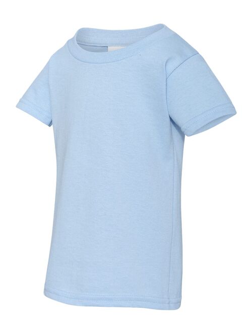 Gildan Little Boys' Taped Neck Heavy Preshrunk T-Shirt, 6T, Light Blue