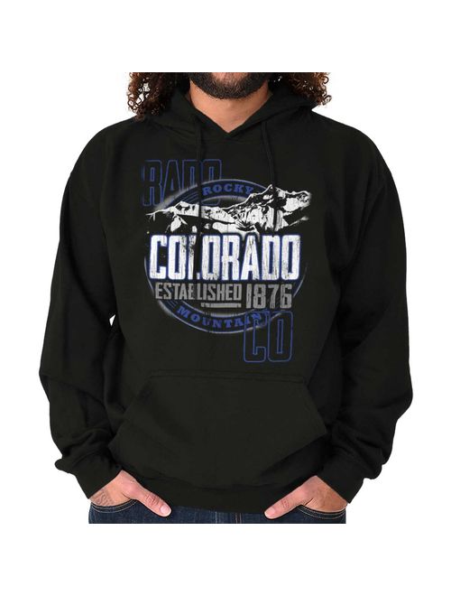 Brisco Brands Colorado Mountain Life Hiking Pullover Hoodie Sweatshirt
