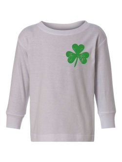 Girls Boys St Patrick's Day Shirt Long Sleeve Shamrock Tee for Kids Proud Irish