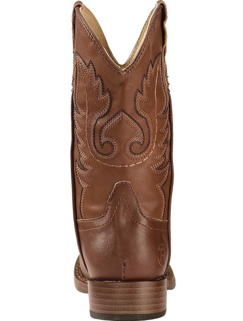 Roper Western Boots Boys Square Toe Brown Tan 09-018-1900-1701 BR