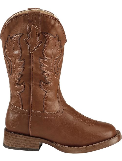 Roper Western Boots Boys Square Toe Brown Tan 09-018-1900-1701 BR