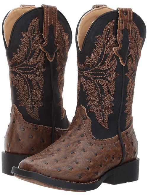 Roper Jed Kids Boys Brown Faux Leather Cowboy Boots 12