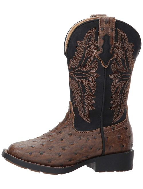 Roper Jed Kids Boys Brown Faux Leather Cowboy Boots 12