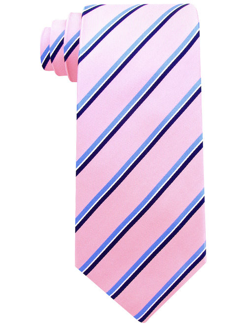 Scott Allan Men's 100% Silk Pink Striped Necktie