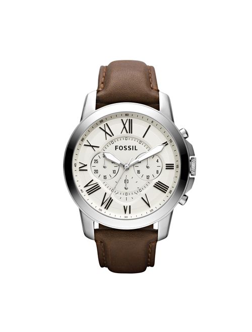 Fossil Men's Grant Leather Chronograph Watch (Style: FS4735IE)