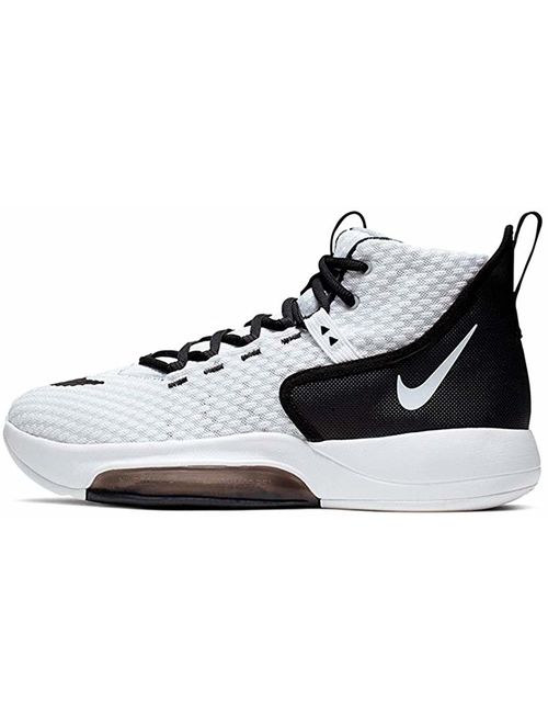 Nike Men's Zoom Rize TB Basketball Shoe, White/Black, 12 D(M) US