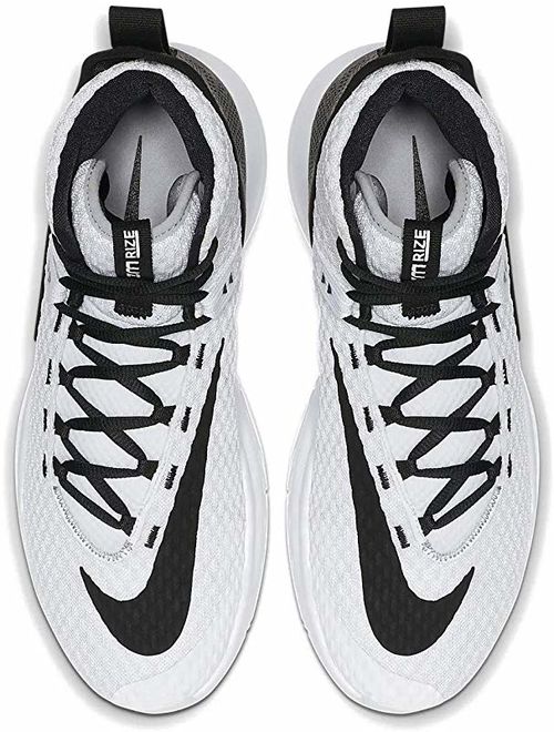 Nike Men's Zoom Rize TB Basketball Shoe, White/Black, 12 D(M) US