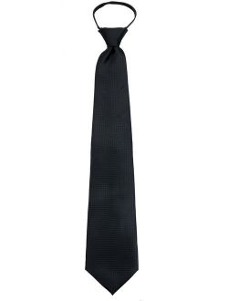 Mens Textured Solid Zipper Necktie Ties