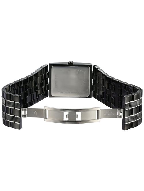 Bulova Men's Black IP Stainless Steel Diamond Watch
