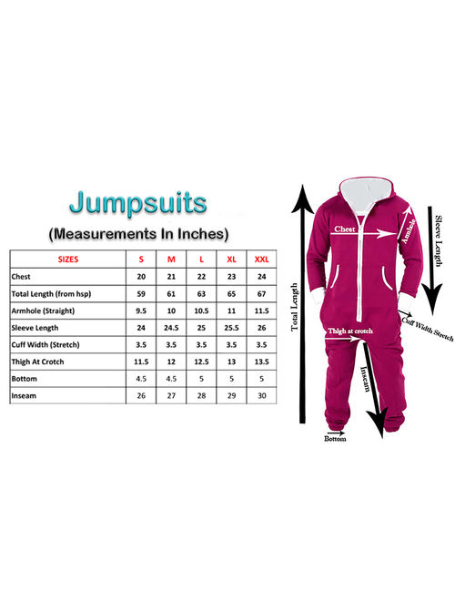 SkylineWears Mens Fashion One Piece Jumpsuit One Piece non Footed Pajamas