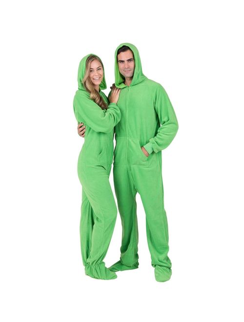 Men Family Matching Shamrock Green Hoodie Onesies for Boys Women and Pets Footed Pajamas Girls