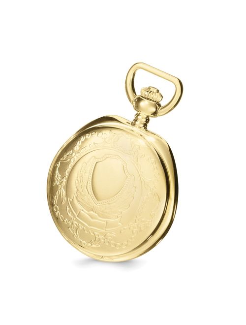 Charles-Hubert Paris Charles Hubert Gold Men's Finish Brass Shield Pocket Watch 14.5"