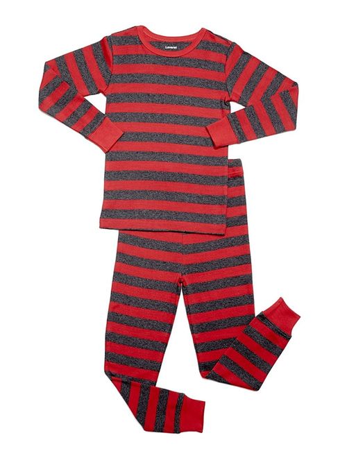 Leveret Striped Kids & Toddler Boys Pajamas 2 Piece Pjs Set 100% Cotton Sleepwear Toddler-14 Years 