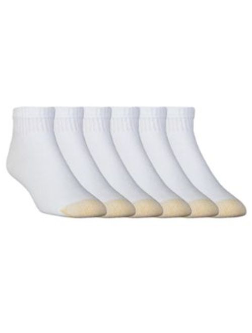 Gold Toe Men's Full Cushion Cotton Quarter Socks, 6 Pairs