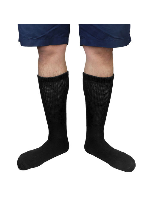 Physicians Approved Diabetic Socks Crew Unisex 3 or 6-Pack