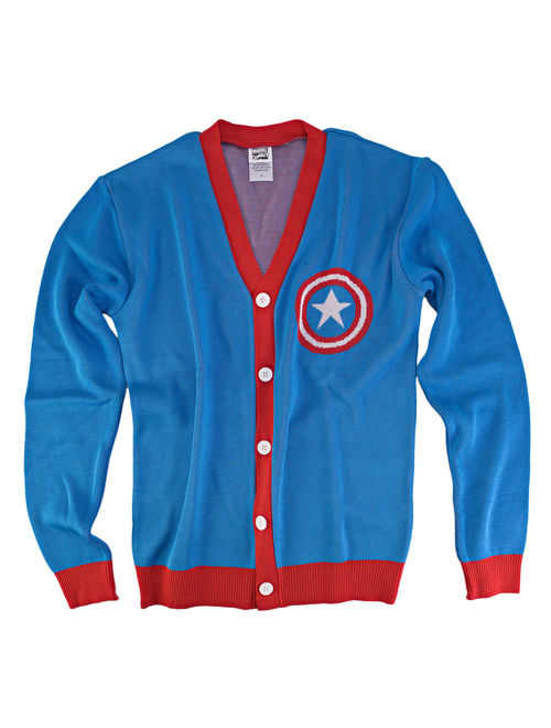 Marvel Captain America Button Up Cardigan Sweater | 2XL