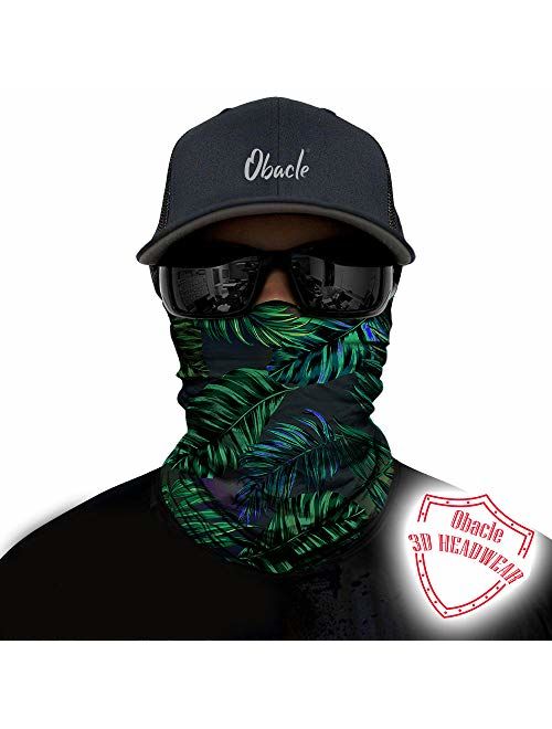Obacle Seamless Bandana Rave Face Mask Women Men for Dust Wind Sun Protection