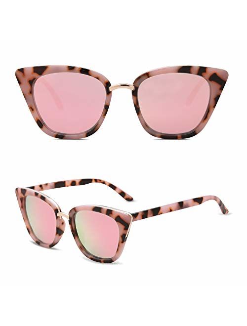 SOJOS Cat Eye Brand Designer Sunglasses Fashion UV400 Protection Glasses SJ2052