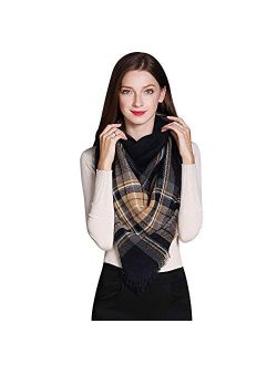 Scarfs For Women, HITOP Classic Plaid Soft Tartan Blanket Scarf Wrap, Womens Winter Tassel Shawl Scarves