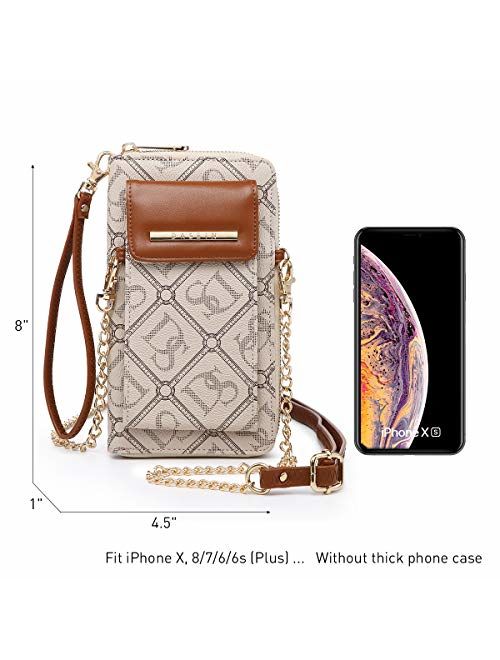 Cellphone Wallet Purse Phone Pouch Wristlet Clutch Crossbody Shoulder Bag - 12 Slots