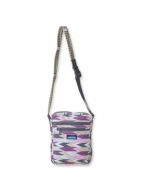 KAVU Zippit Crossbody Bag Cotton Purse With Adjustable Rope Strap