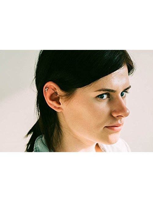 ONDAISY 14k Gold Plated Simulated Diamond Cz Heart Queen Bridal Mermaid Princess Crown Tiara Ear Studs Post Ball Earring Piercing For Women