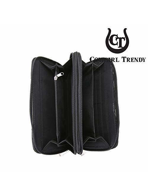 Western Style Camouflage Concealed Carry Purse Buckle Country Studs Women Handbag Shoulder Bag Wallet Set