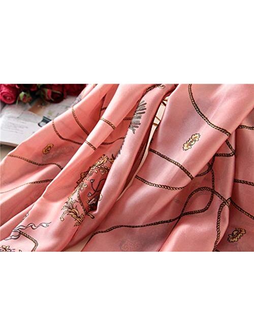 K-ELewon Silk Feeling Scarf Fashion Scarves Long Lightweight Sunscreen Shawls for Women