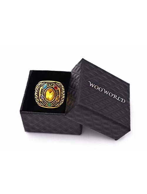 Wooworld Infinity Stones Ring Inspirational Power Ring Thanos Ring Cosplay Costume Prop