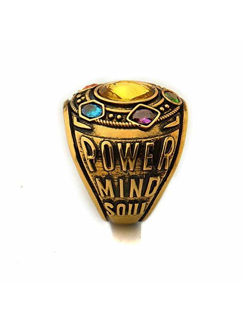 Wooworld Infinity Stones Ring Inspirational Power Ring Thanos Ring Cosplay Costume Prop