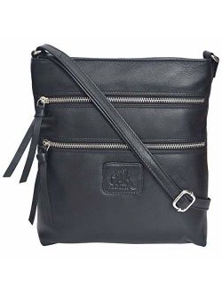 Leather Crossbody Purses and Handbags for Women-Premium Crossover Bag Over the Shoulder Womens