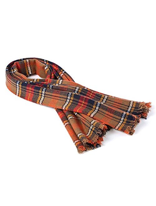 Century Star Women's Stylish Warm Tassels Soft Plaid Tartan Scarf Winter Large Blanket Wrap Shawl