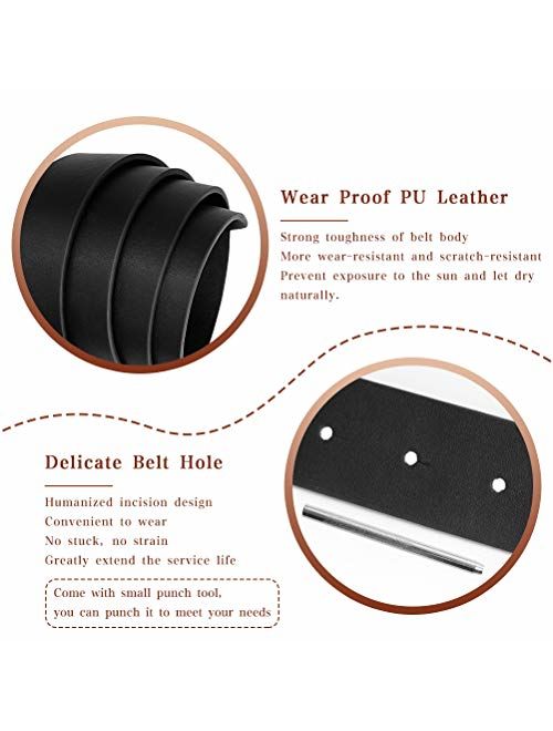 WONDAY Women Leather Belt, Geniue Leather Cute Ladies Belt for Jeans Dress Pants with Fashion O-Ring Buckle