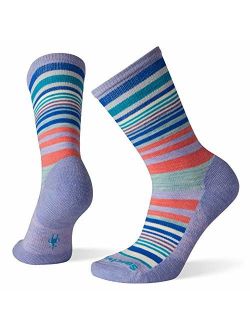 Jovian Stripe Crew Socks - Womens Medium Cushioned Merino Wool Performance Socks