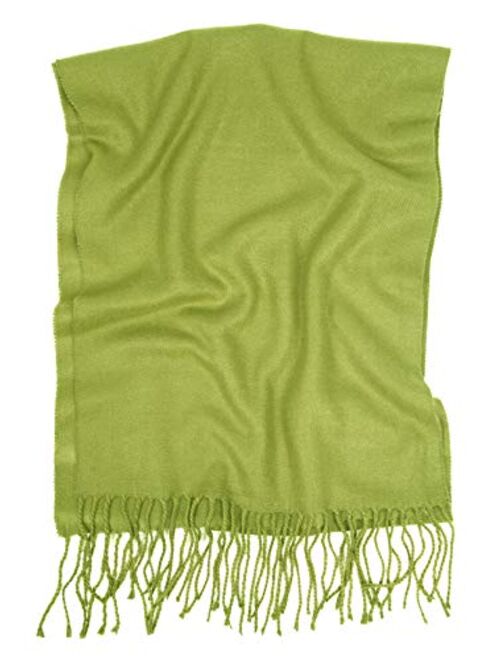 Unisex Warm Soft Cashmere Feel Solid Color Fall Winter Scarf