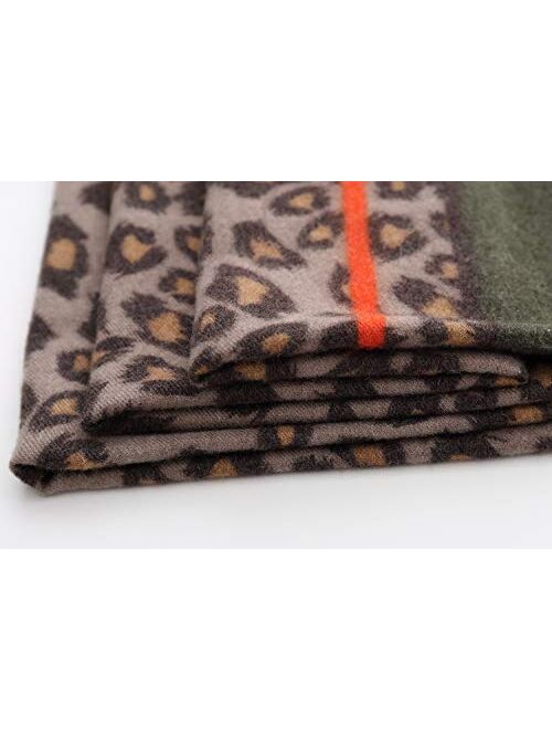 Urban CoCo Women's Leopard Print Blanket Square Wrap Scarf