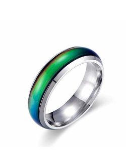 Ello Elli 6MM Comfort Fit Stainless-Steel Color Changing Mood Ring