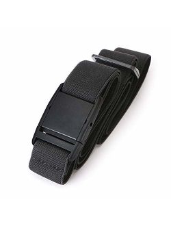 No Show Stretch Belt for Women Elastic Belt with Flat Buckle for Jeans Pants