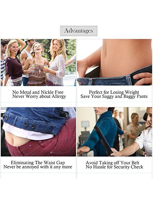 No Show Stretch Belt for Women Elastic Belt with Flat Buckle for Jeans Pants