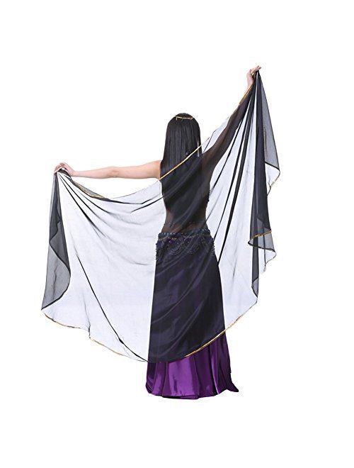 AvaCostume Chiffon Solid Color Dance Veils Belly Scarves